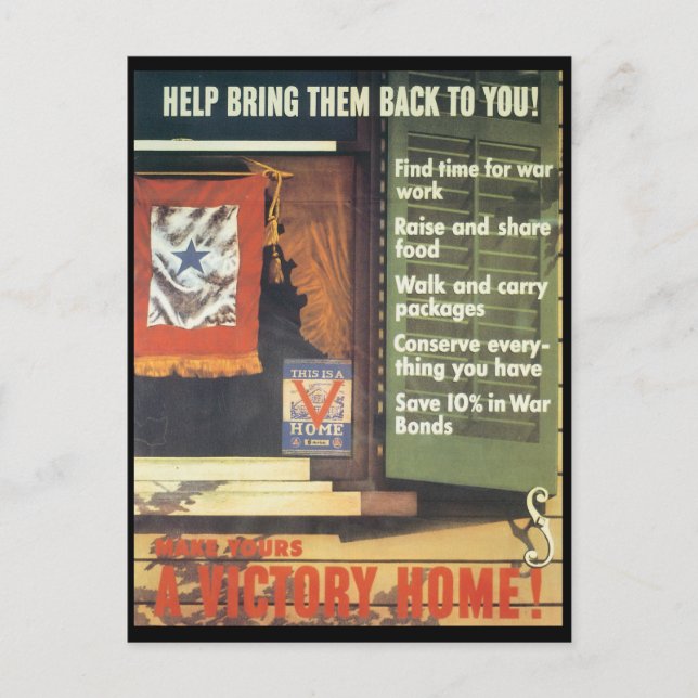 Cartão Postal Uma Segunda Guerra Mundial vitoriosa (Frente)