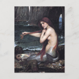 Cartão Postal Uma Sereia John William Waterhouse Mythological