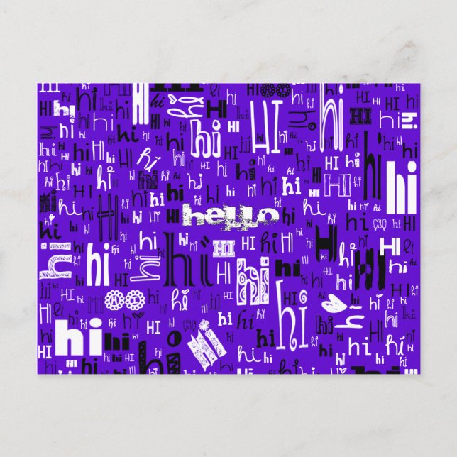 Cartão Postal Uma simples parte de saudação Deux - Roxo (Frente)