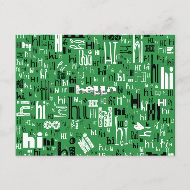 Cartão Postal Uma simples parte de saudação Deux - Verde (Frente)
