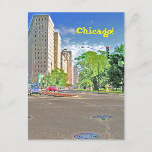 Cartão Postal Uma Tarde Agitada em Chicago