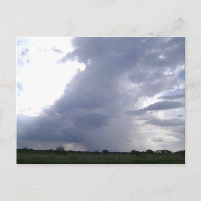 Cartão Postal Uma tempestade está se espalhando sobre o Texas (Frente)