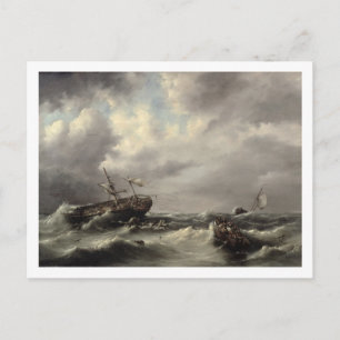 Cartão Postal Uma Tempestade no Mar (óleo sobre painel)