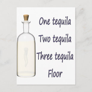Cartão Postal Uma tequila Dois tequila Três tequila Quatro