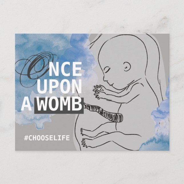 CARTÃO POSTAL UMA VEZ SOBRE UMA MULHER #CHOOSELIFE (Frente)