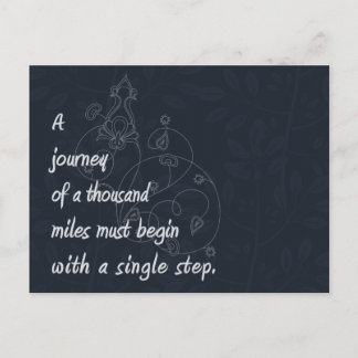 Cartão Postal "Uma Viagem..." Zen Proverb.