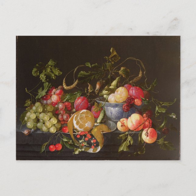Cartão Postal Uma vida estática da Fruta (Frente)