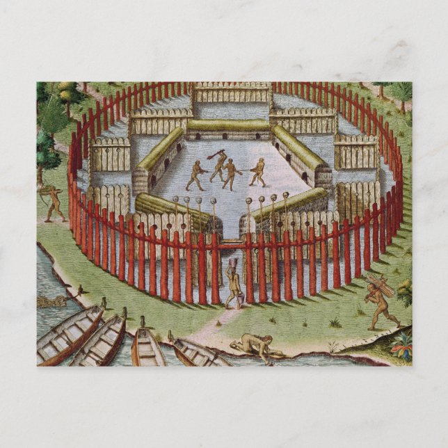 Cartão Postal Uma vila indiana (Frente)