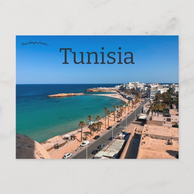 Cartão Postal Uma visão da Tunísia Monastir (Frente)