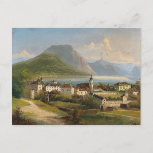 Cartão Postal Uma visão de Gmunden   Johann Wilhelm Jankowsky