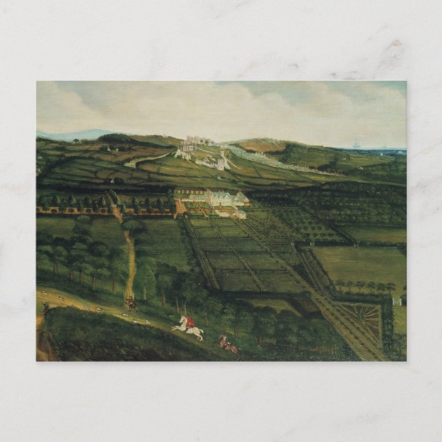 Cartão Postal Uma Visão Distante do Castelo de Corfe (Frente)