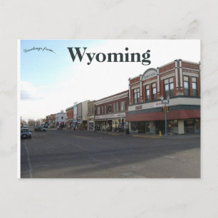 Cartão Postal Uma visão do Centro Laramie Wyoming
