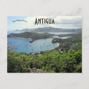Cartão Postal Uma visão do porto inglês em Antígua