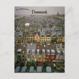 Cartão Postal Uma Vista Aérea de Copenhague Dinamarca