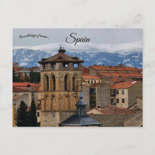Cartão Postal Uma Vista da Cidade Velha de Segóvia Espanha
