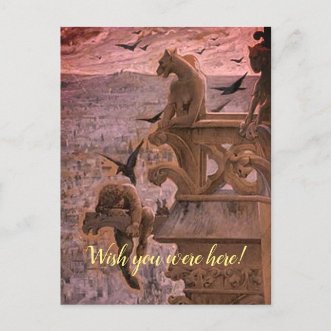 Cartão Postal Uma vista de cartas atrevida de Notre Dame (Frente)