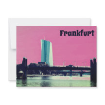Uma vista de Frankfurt & Céu Rosa
