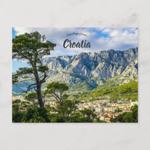 Cartão Postal Uma Vista de Makarska Croácia
