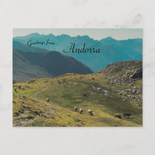 Cartão Postal Uma Vista de Ordino Andorra