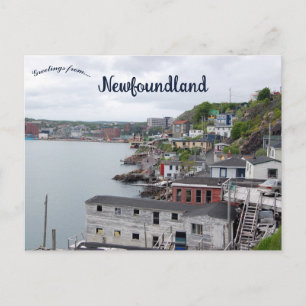 Cartão Postal Uma Vista de St. John's Terra Nova Canadá