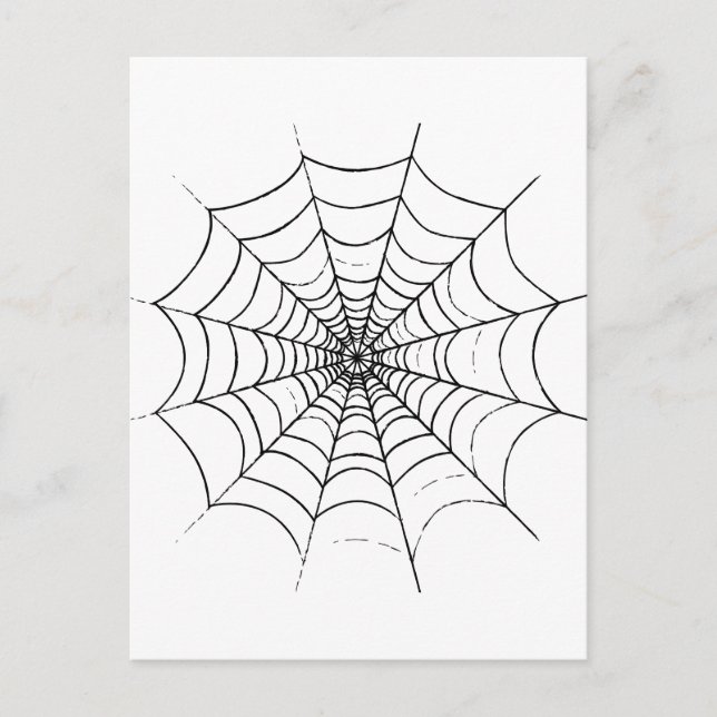 Cartão Postal Uma Web de aranha simples (Frente)