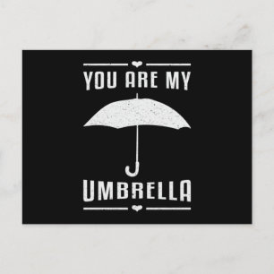 Cartão Postal Umbrella Cloud Weather Chuva Chuva Chuva Chuva Chu