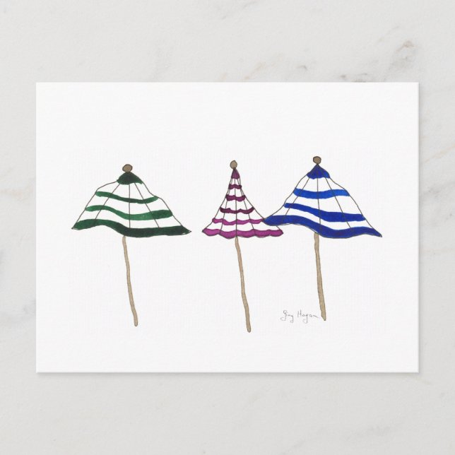 Cartão postal Umbrellas 3 (Frente)