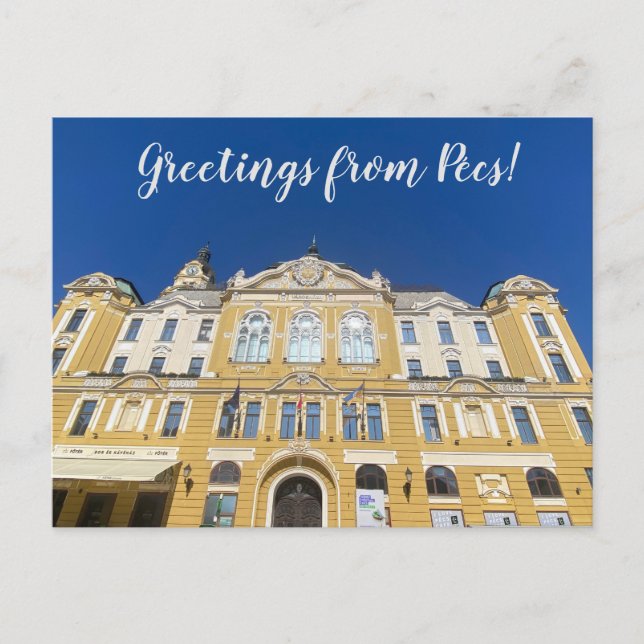 Cartão Postal UmMundoParaCelebrar: Saudações de Pécs! (Frente)