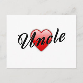 Cartão Postal Uncle with Heart Graphic