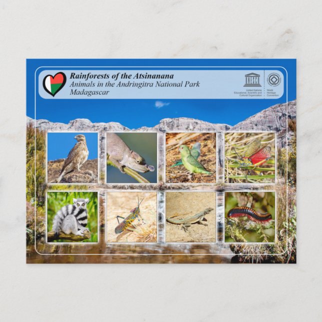Cartão Postal UNESCO - Atsinanana - Parque Nacional de Andringit (Frente)