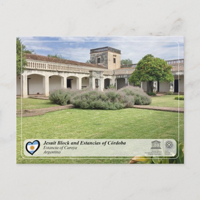 Cartão Postal UNESCO - Bloco Jesuíta e Estancias de Córdoba (Frente)