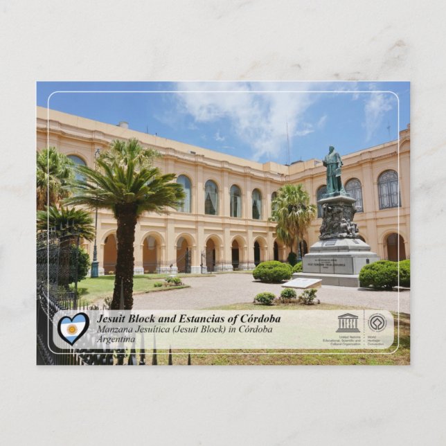 Cartão Postal UNESCO - Bloco Jesuíta e Estancias de Córdoba (Frente)