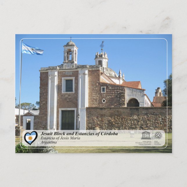 Cartão Postal UNESCO - Bloco Jesuíta e Estancias de Córdoba (Frente)
