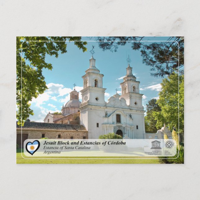 Cartão Postal UNESCO - Bloco Jesuíta e Estancias de Córdoba (Frente)