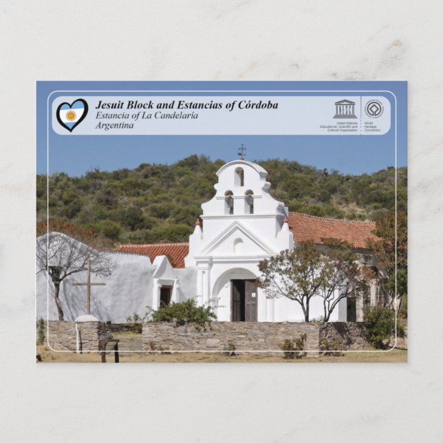 Cartão Postal UNESCO - Bloco Jesuítico e Estâncias de Córdoba (Frente)