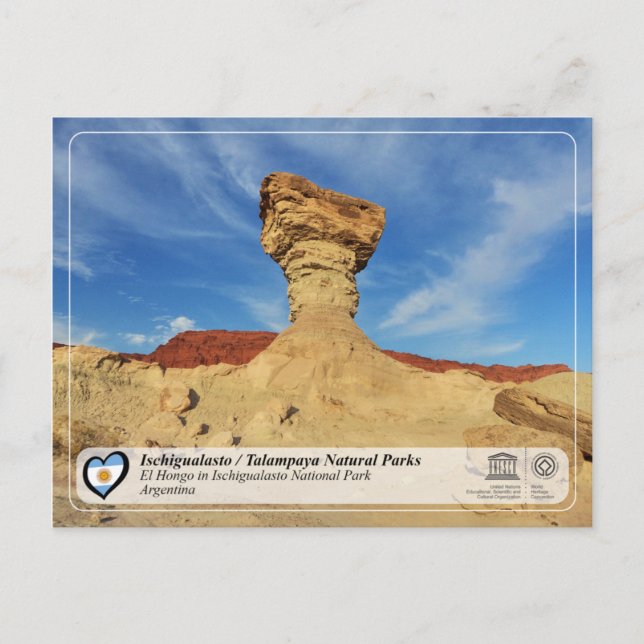 Cartão Postal UNESCO - Ischigualasto / Parques Naturais de Talam (Frente)