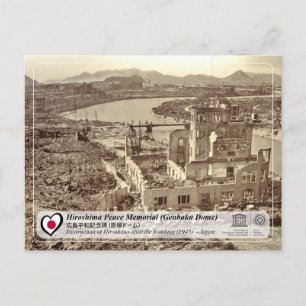 Cartão Postal UNESCO - Memorial da Paz de Hiroshima (Cúpula da B