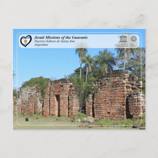 Cartão Postal Unesco - Missões Jesuítas dos Guaranis (Frente)