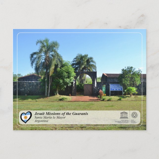 Cartão Postal Unesco - Missões Jesuítas dos Guaranis (Frente)