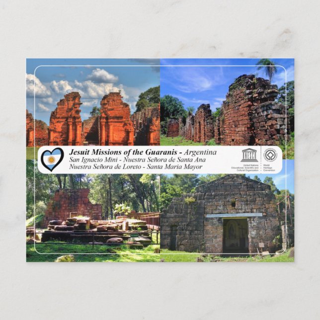 Cartão Postal Unesco - Missões Jesuítas dos Guaranis (Frente)
