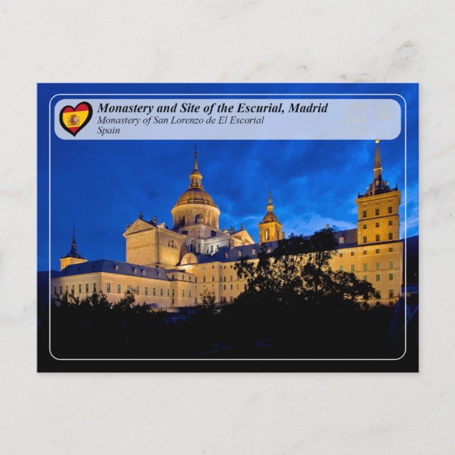 Cartão Postal UNESCO - Mosteiro de São Lourenço do Escorial (Frente)