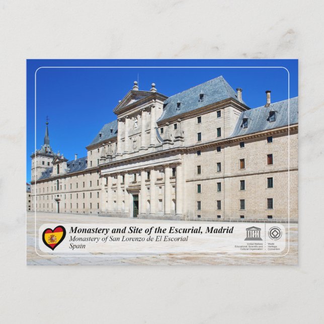 Cartão Postal UNESCO - Mosteiro de São Lourenço do Escorial (Frente)