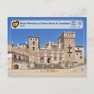 Cartão Postal UNESCO - Mosteiro Real de St María de Guadalupe