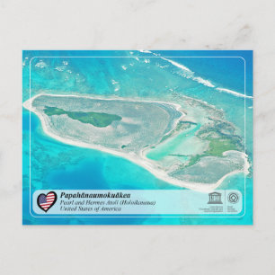Cartão Postal UNESCO Papahānaumokuākea - Atol Pearl e Hermes