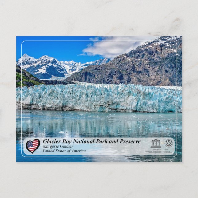 Cartão Postal UNESCO - Parque Nacional Glacier Bay - Geleira Mar (Frente)