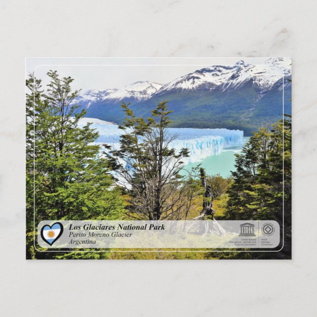 Cartão Postal UNESCO - Parque Nacional Los Glaciares (Frente)