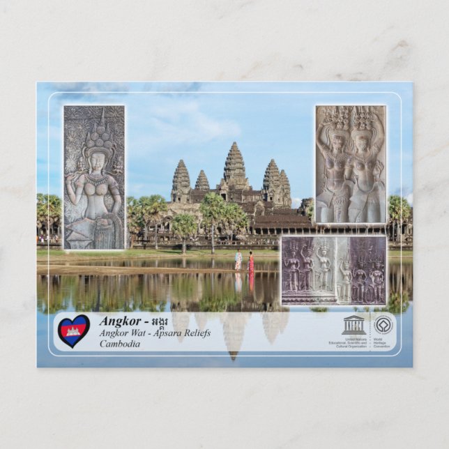 Cartão Postal Unesco WHS - Angkor - Angkor Wat (Frente)