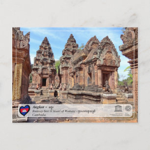 Cartão Postal Unesco WHS - Angkor - Banteay Srei