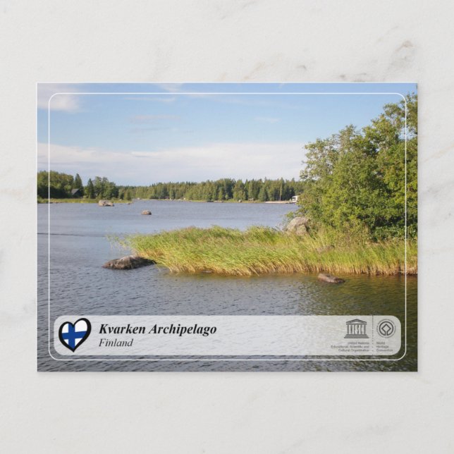 Cartão Postal UNESCO WHS - Arquipélago Kvarken (Frente)