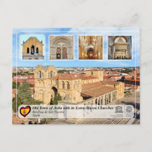 Cartão Postal UNESCO WHS - Ávila - Basílica de São Vicente